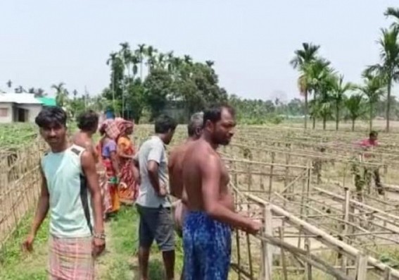 Miscreants destroyed farmer’s farm Land in Kalyanpur